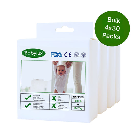 Babylux Nappies Size 5 (12–17kg) – eco-friendly, soft nappies for toddlers at Babylux Australia